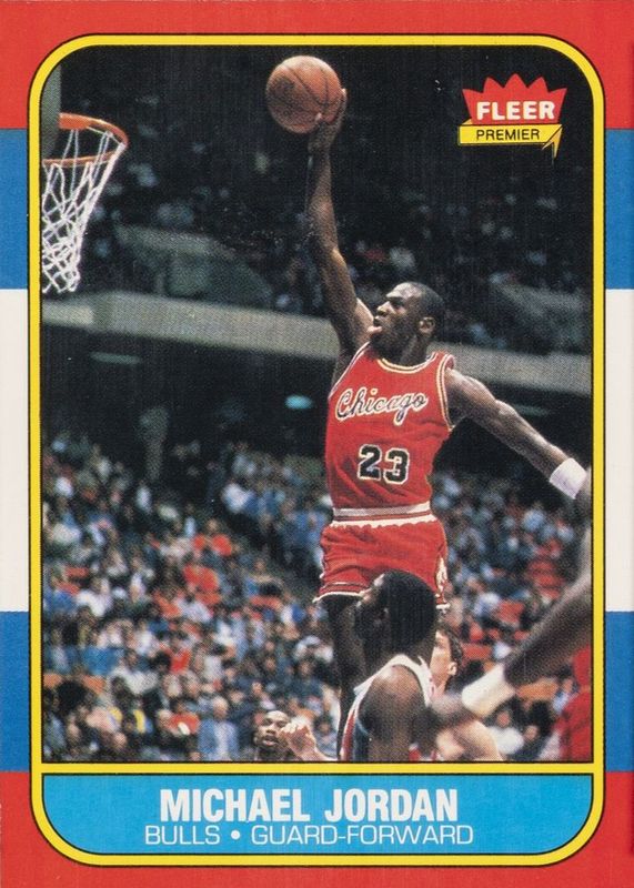 Michael Jordan 1986-87 Fleer Michael Jordan Rookie #57 basketball card